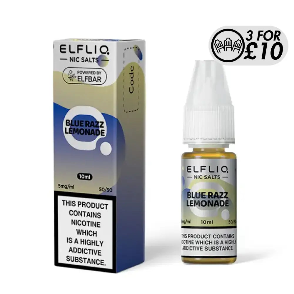 Elfliq E-Liquid - Nic-Salts Blue Razz Lemonade / 10MG Nic-Salts