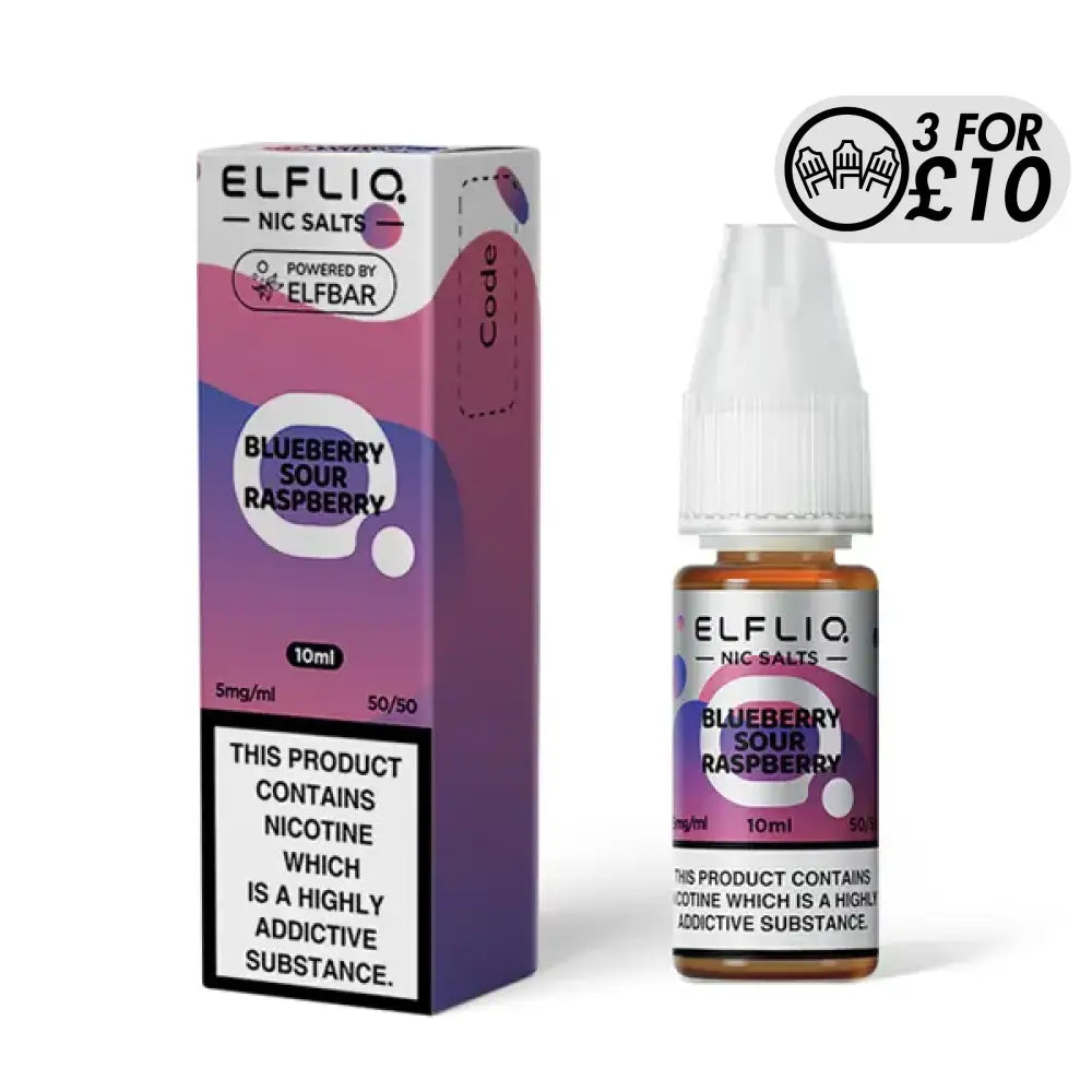 Elfliq E-Liquid - Nic-Salts Blueberry Sour Raspberry / 10MG Nic-Salts
