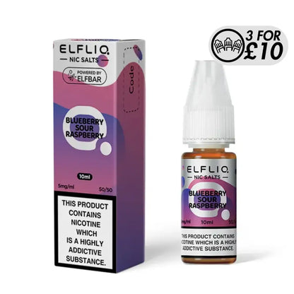Elfliq E-Liquid - Nic-Salts Blueberry Sour Raspberry / 10MG Nic-Salts