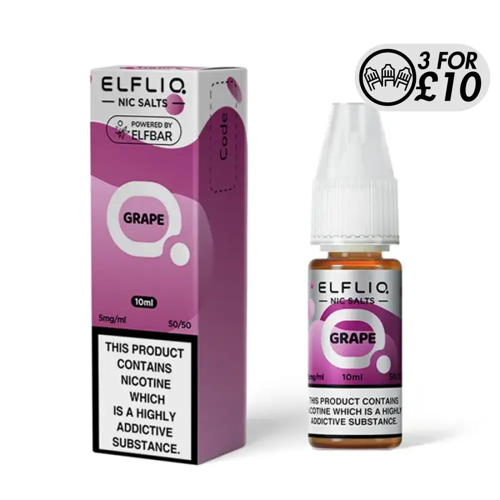 Elfliq E-Liquid - Nic-Salts Grape / 10MG Nic-Salts
