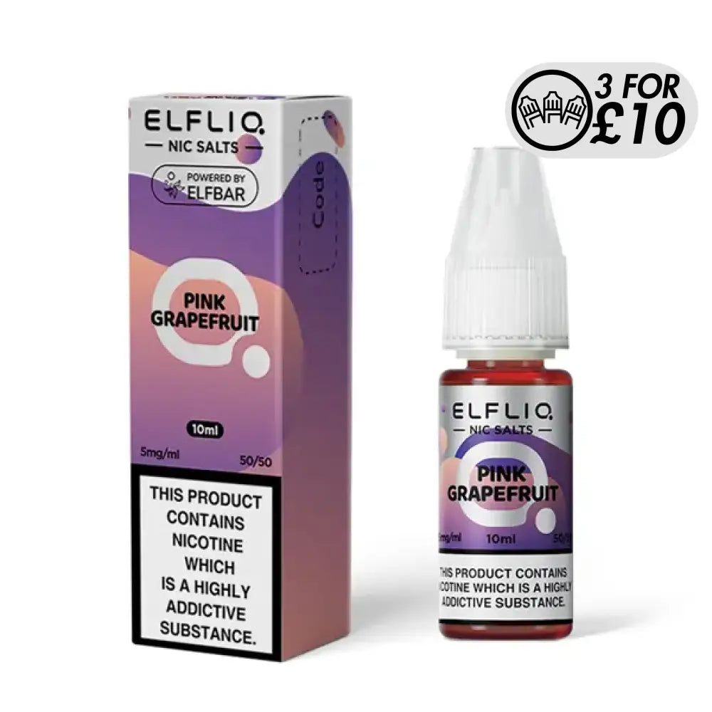 Elfliq E-Liquid - Nic-Salts Pink Grapefruit / 10MG Nic-Salts