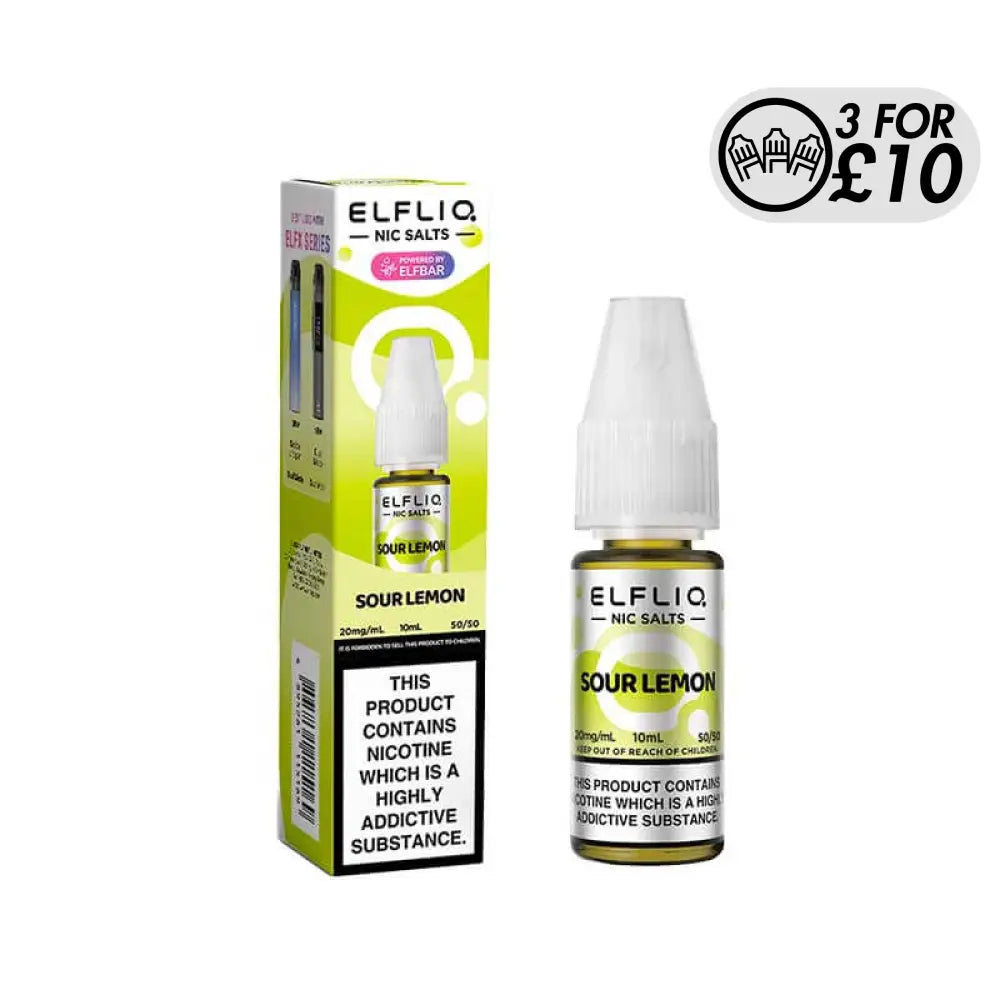 Elfliq E-Liquid - Nic-Salts Sour Lemon / 10MG Nic-Salts
