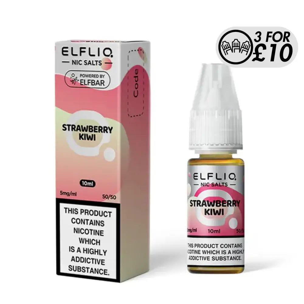 Elfliq E-Liquid - Nic-Salts Strawberry Kiwi / 10MG Nic-Salts