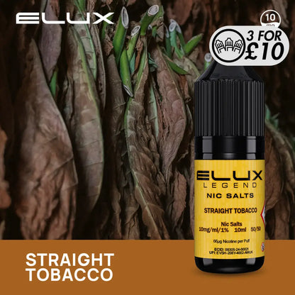 Elux - Nic-Salts Straight Tobacco / 5MG Nic-Salts