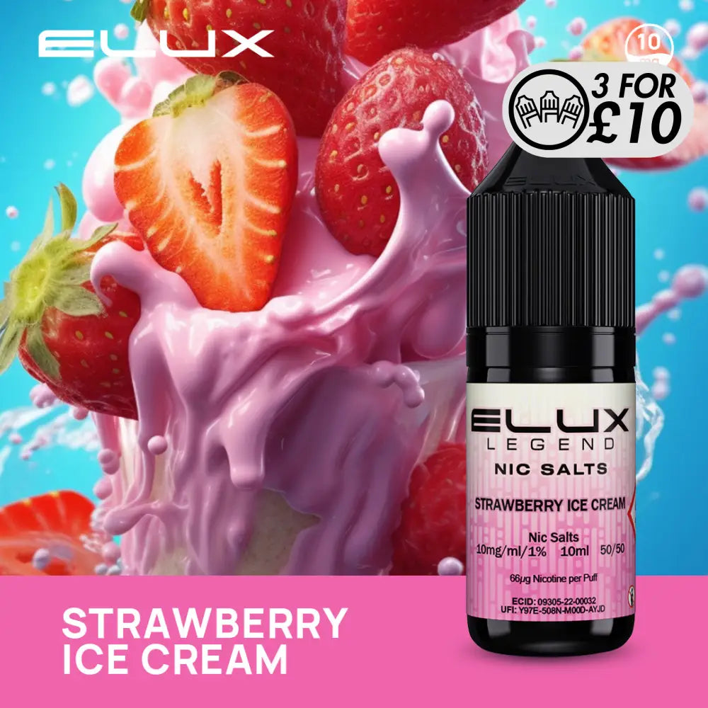 Elux - Nic-Salts Strawberry Ice Cream / 5MG Nic-Salts