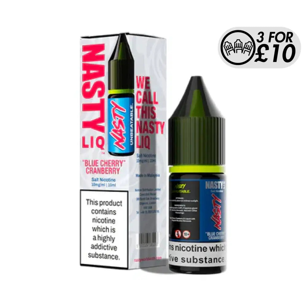 Nasty Liq - Nic-Salts Blue Cherry Cranberry / 10MG Nic-Salts