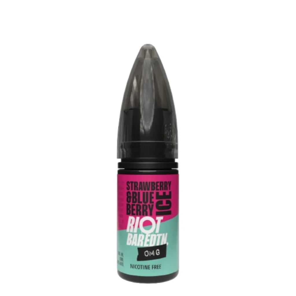 Riot BAR EDTN 0MG E-Liquid - Nicotine-Free E-Liquids Strawberry & Blueberry Ice Freebase 10MLs