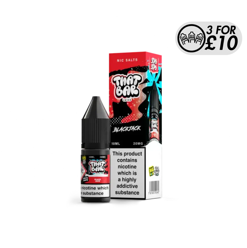 That Bar Juice - Nic Salts Black Jack / 10MG Nic-Salts